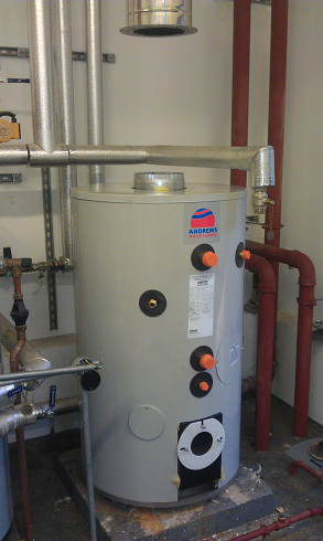 Installation of oil fired hot-water heater