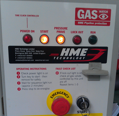 Gas guard control unit in school science lab